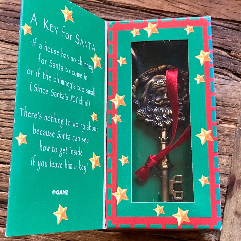 GANZ Santa Key with Red Ribbon
